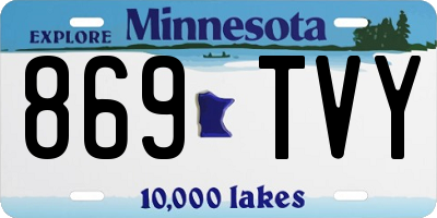MN license plate 869TVY