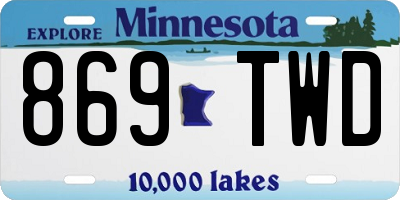MN license plate 869TWD