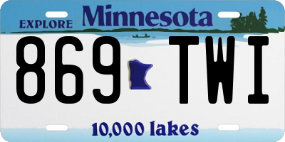 MN license plate 869TWI