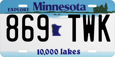MN license plate 869TWK