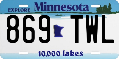 MN license plate 869TWL