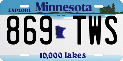 MN license plate 869TWS