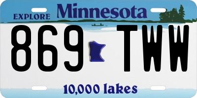MN license plate 869TWW
