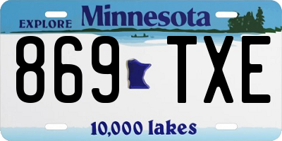 MN license plate 869TXE