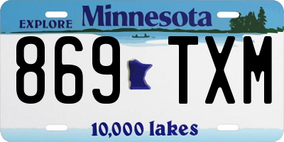 MN license plate 869TXM