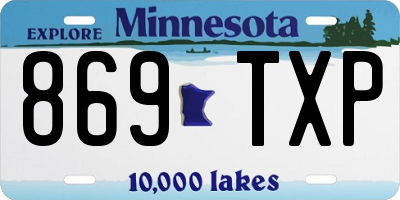 MN license plate 869TXP