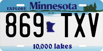 MN license plate 869TXV