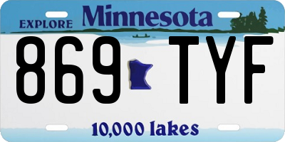 MN license plate 869TYF