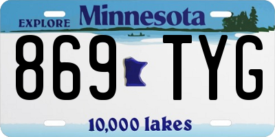 MN license plate 869TYG