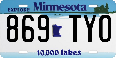 MN license plate 869TYO