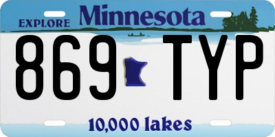 MN license plate 869TYP