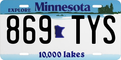 MN license plate 869TYS