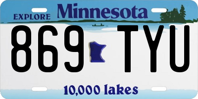 MN license plate 869TYU
