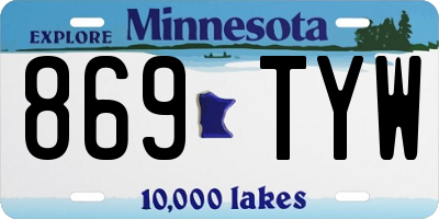 MN license plate 869TYW