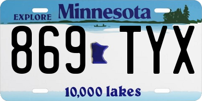 MN license plate 869TYX
