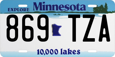 MN license plate 869TZA
