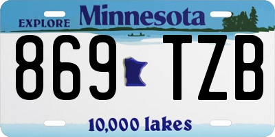 MN license plate 869TZB