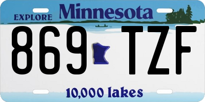 MN license plate 869TZF