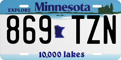 MN license plate 869TZN