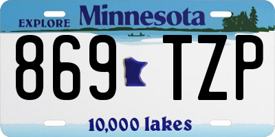 MN license plate 869TZP