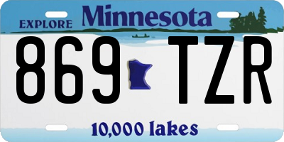 MN license plate 869TZR