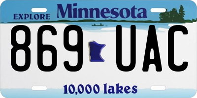 MN license plate 869UAC