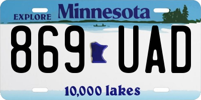 MN license plate 869UAD