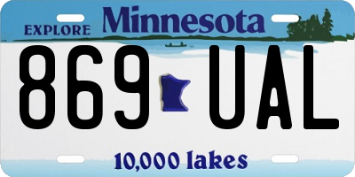 MN license plate 869UAL