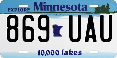 MN license plate 869UAU