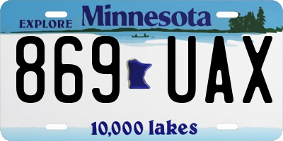 MN license plate 869UAX