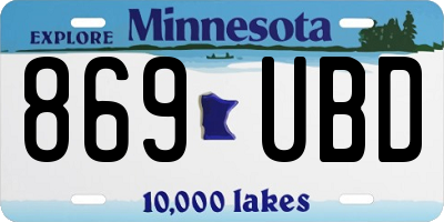 MN license plate 869UBD