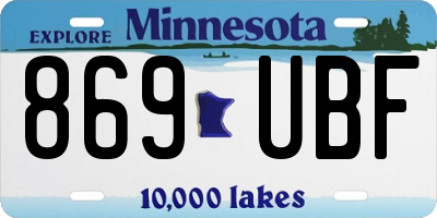 MN license plate 869UBF