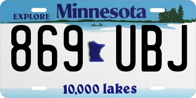 MN license plate 869UBJ