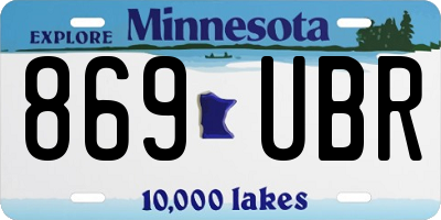 MN license plate 869UBR