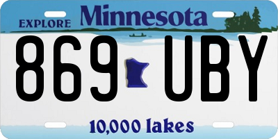 MN license plate 869UBY