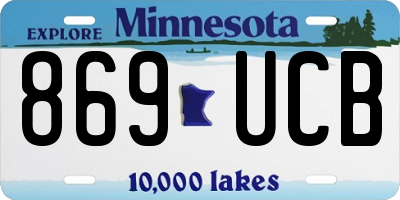 MN license plate 869UCB