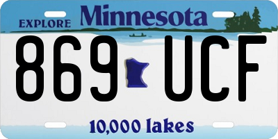 MN license plate 869UCF