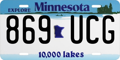 MN license plate 869UCG