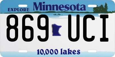 MN license plate 869UCI