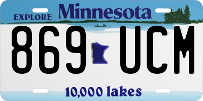 MN license plate 869UCM