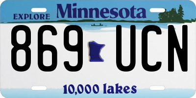 MN license plate 869UCN