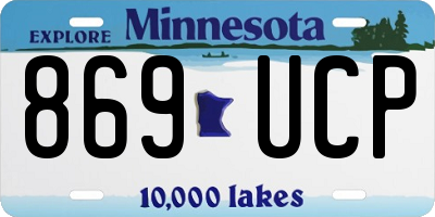 MN license plate 869UCP