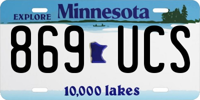 MN license plate 869UCS