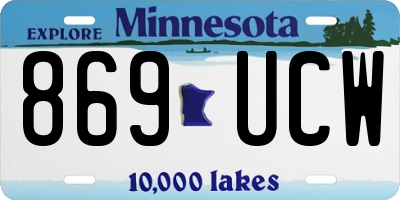 MN license plate 869UCW