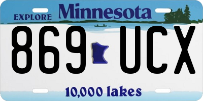 MN license plate 869UCX