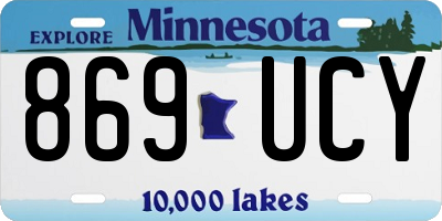 MN license plate 869UCY