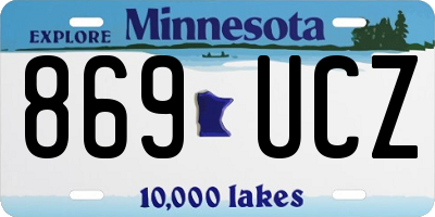 MN license plate 869UCZ