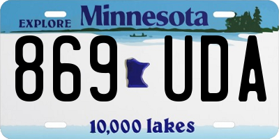 MN license plate 869UDA