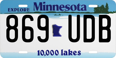 MN license plate 869UDB