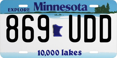 MN license plate 869UDD